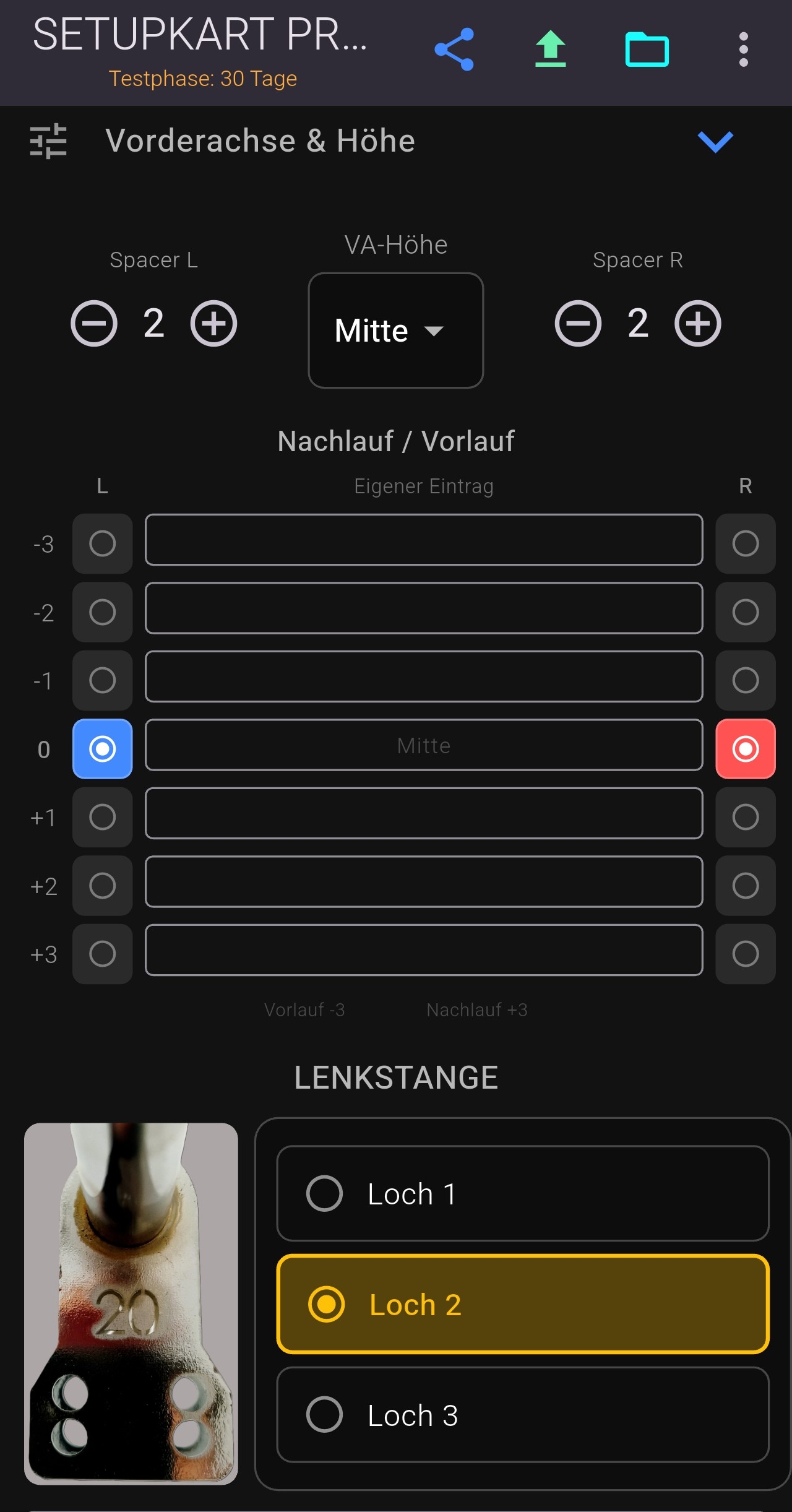 Vorderachse & Nachlauf