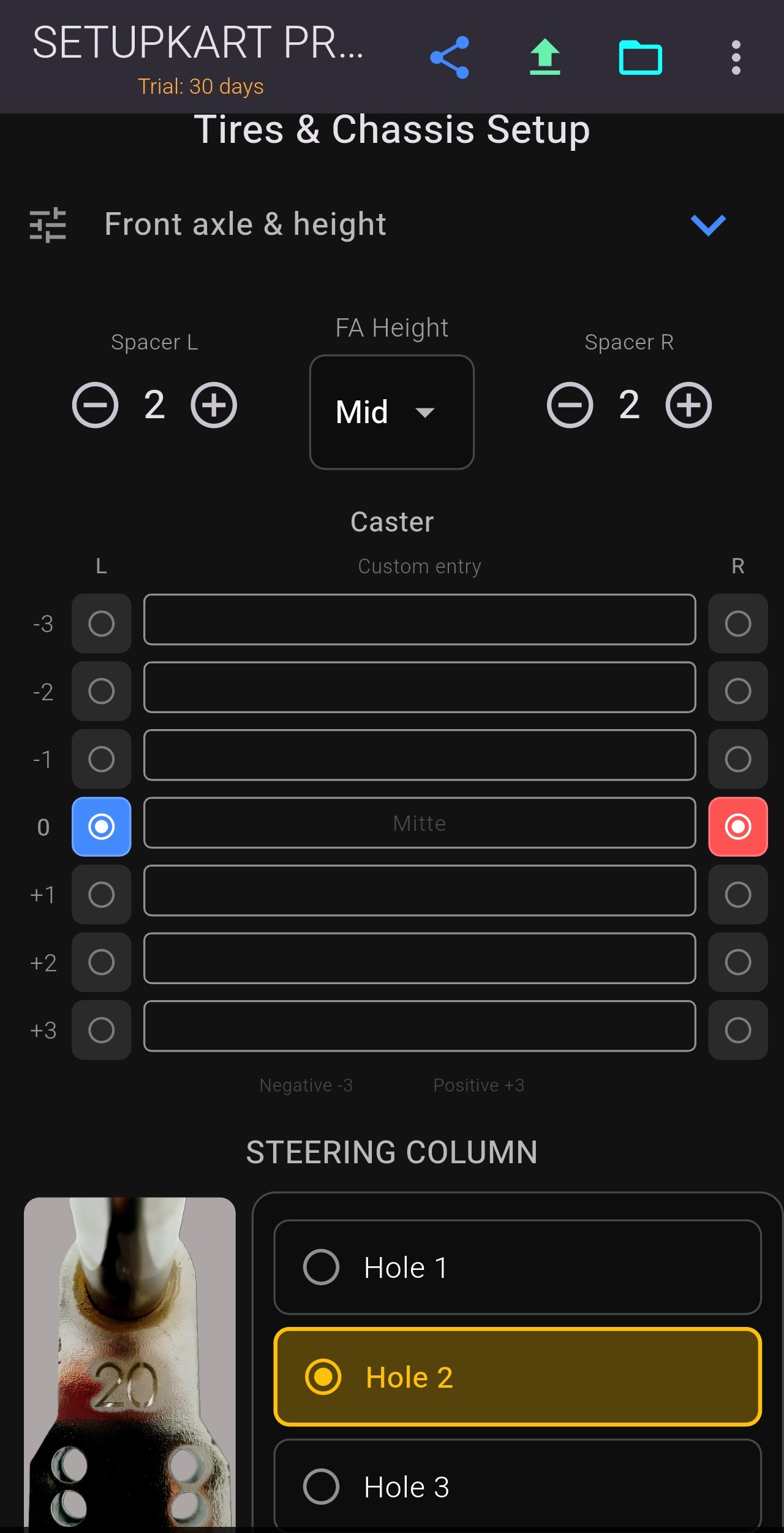 SetupKart Pro main screen